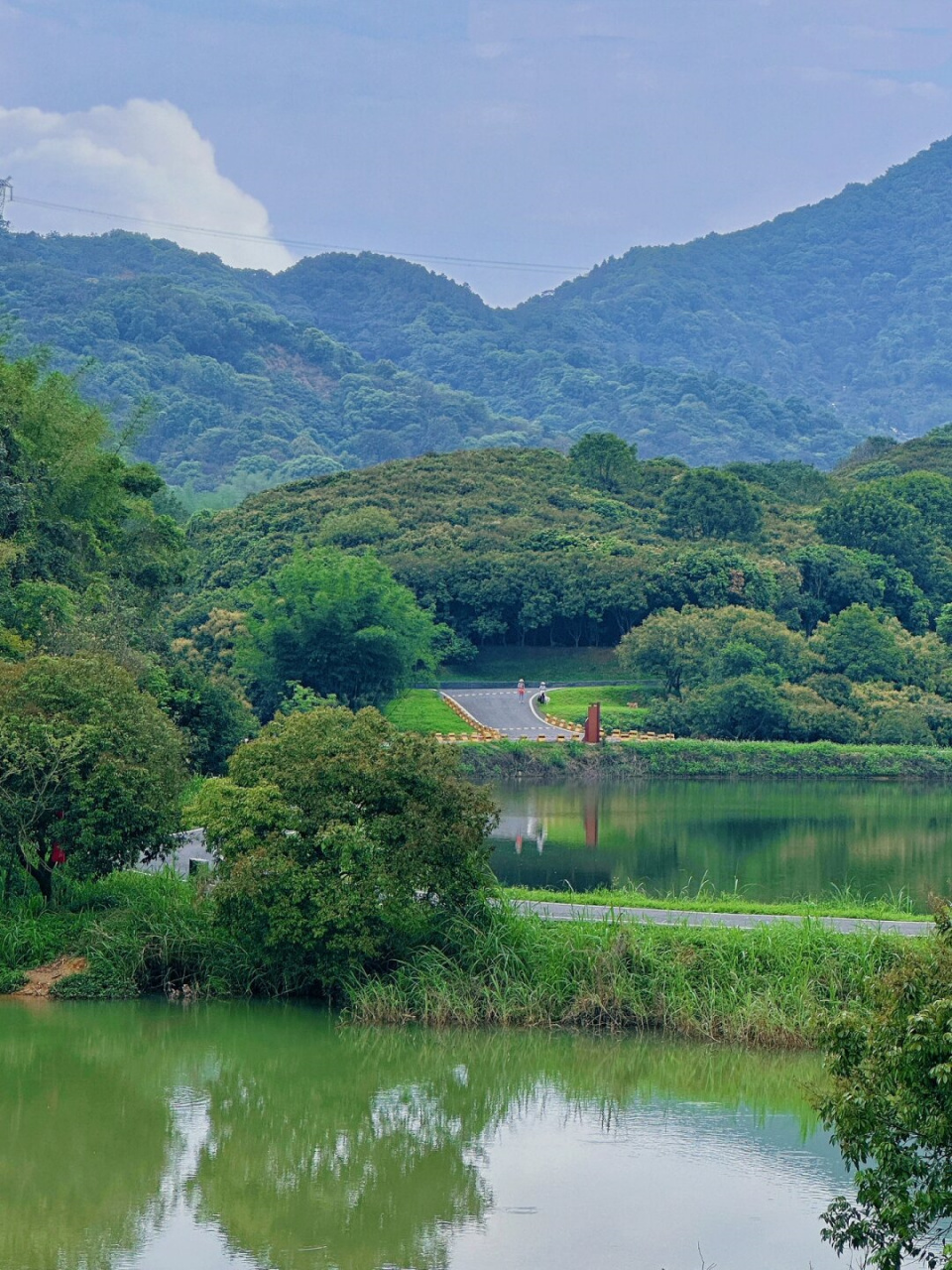 我宣布这是广州最美s弯骑行徒步路线  黄埔区的水声水库,是一个市区