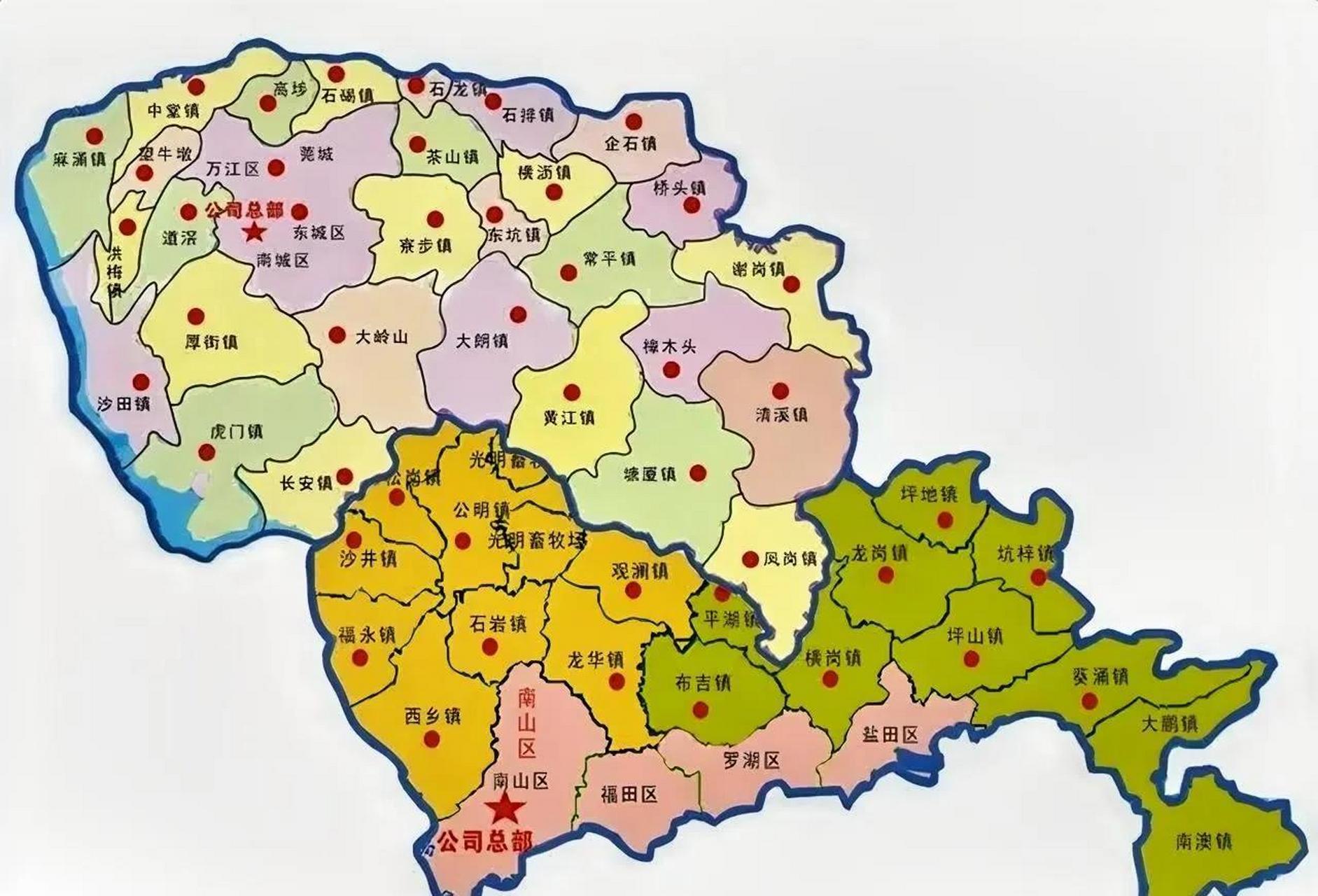 东莞深圳分界线地图图片