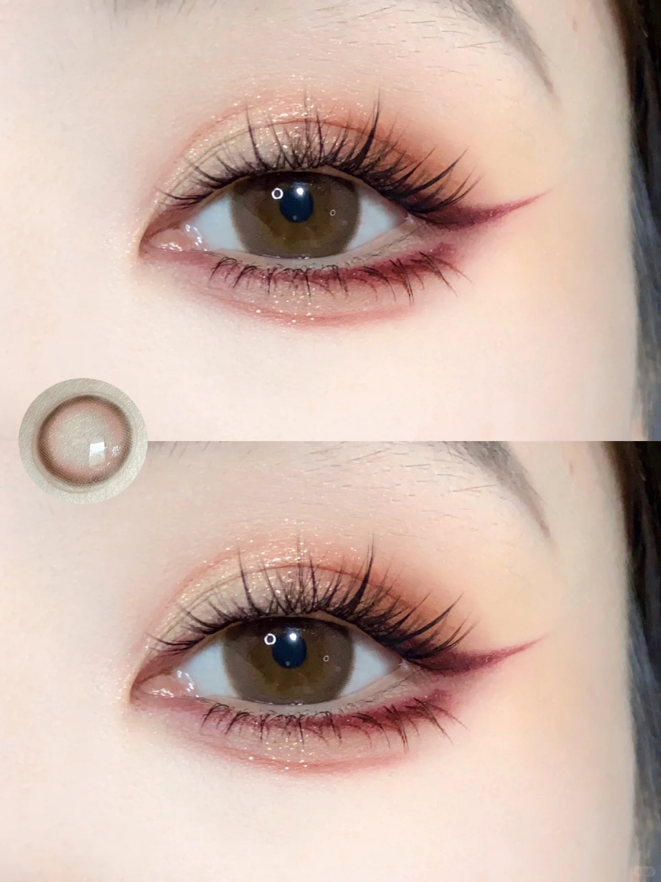 魅系古风红棕色截断式眼妆教程 红棕色调画截断也太魅啦叭有那么一丢