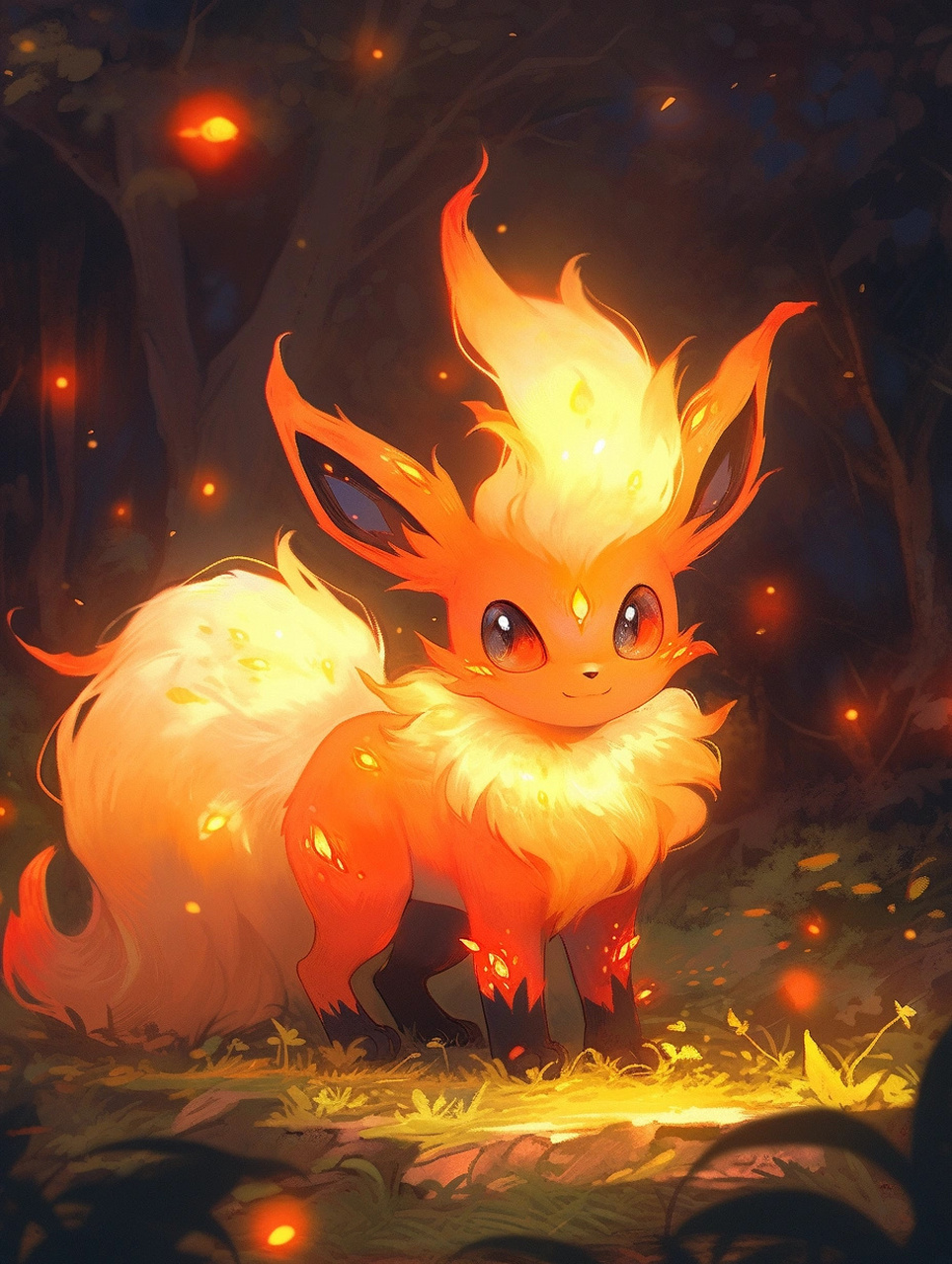 火伊布进化后的形态!  火伊布是真的很帥啊