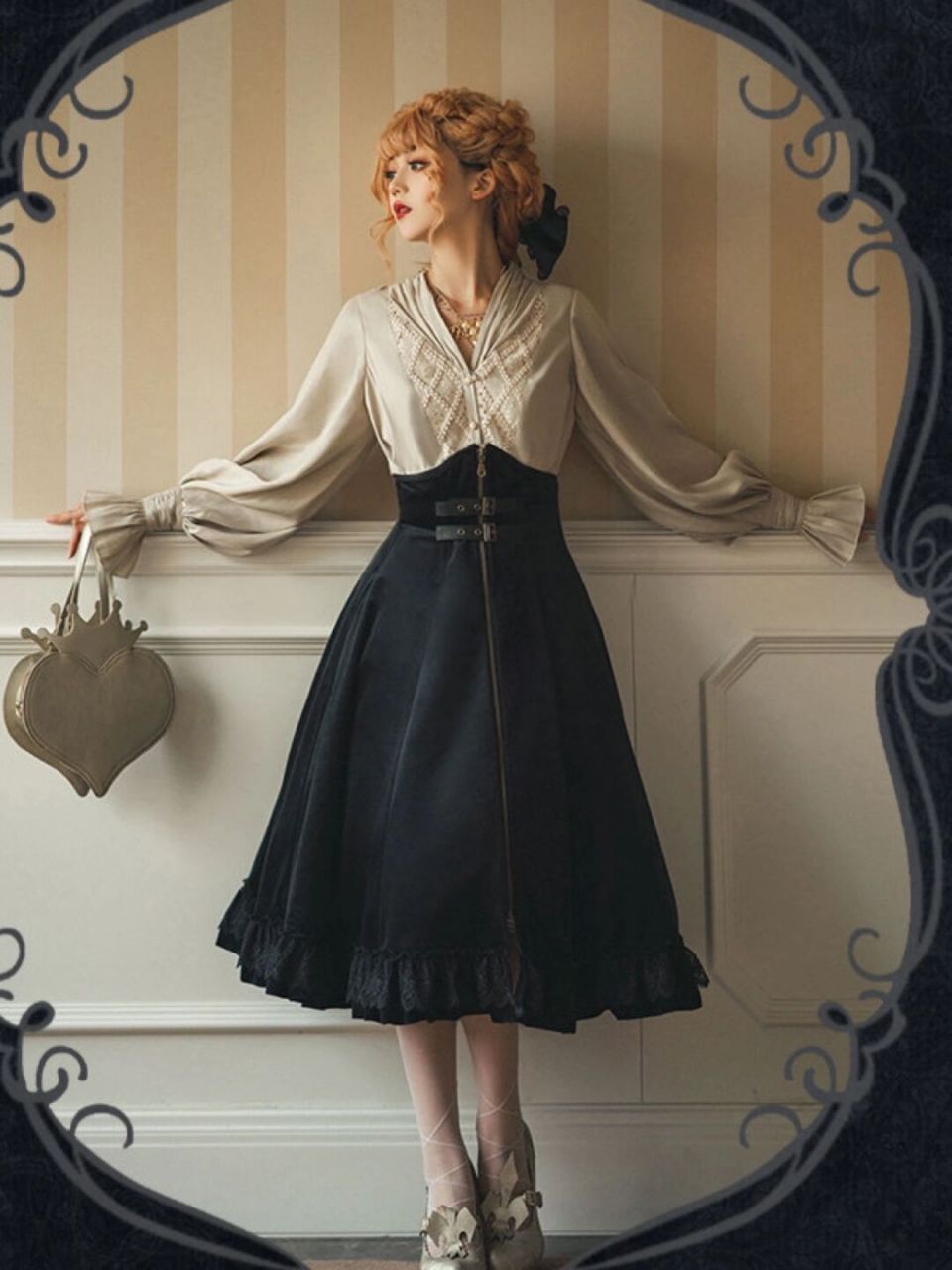 新路德维希原创独立设计师品牌 布蕾拿铁 定58r尾200r 香槟色/黑灰色