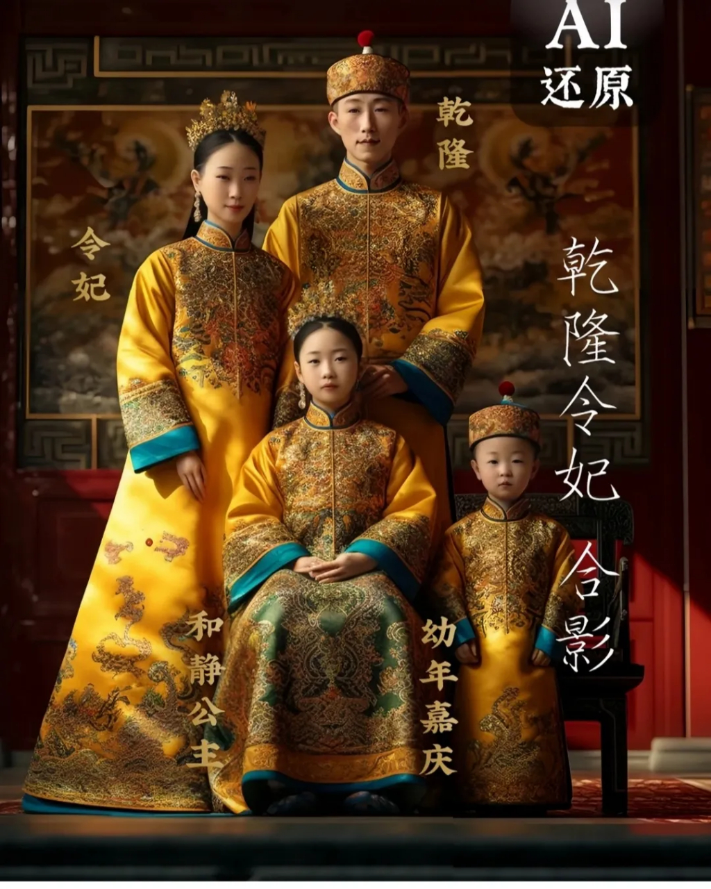 ai还原技术真牛,原来乾隆与令妃长这样,是不是超乎你的想象!