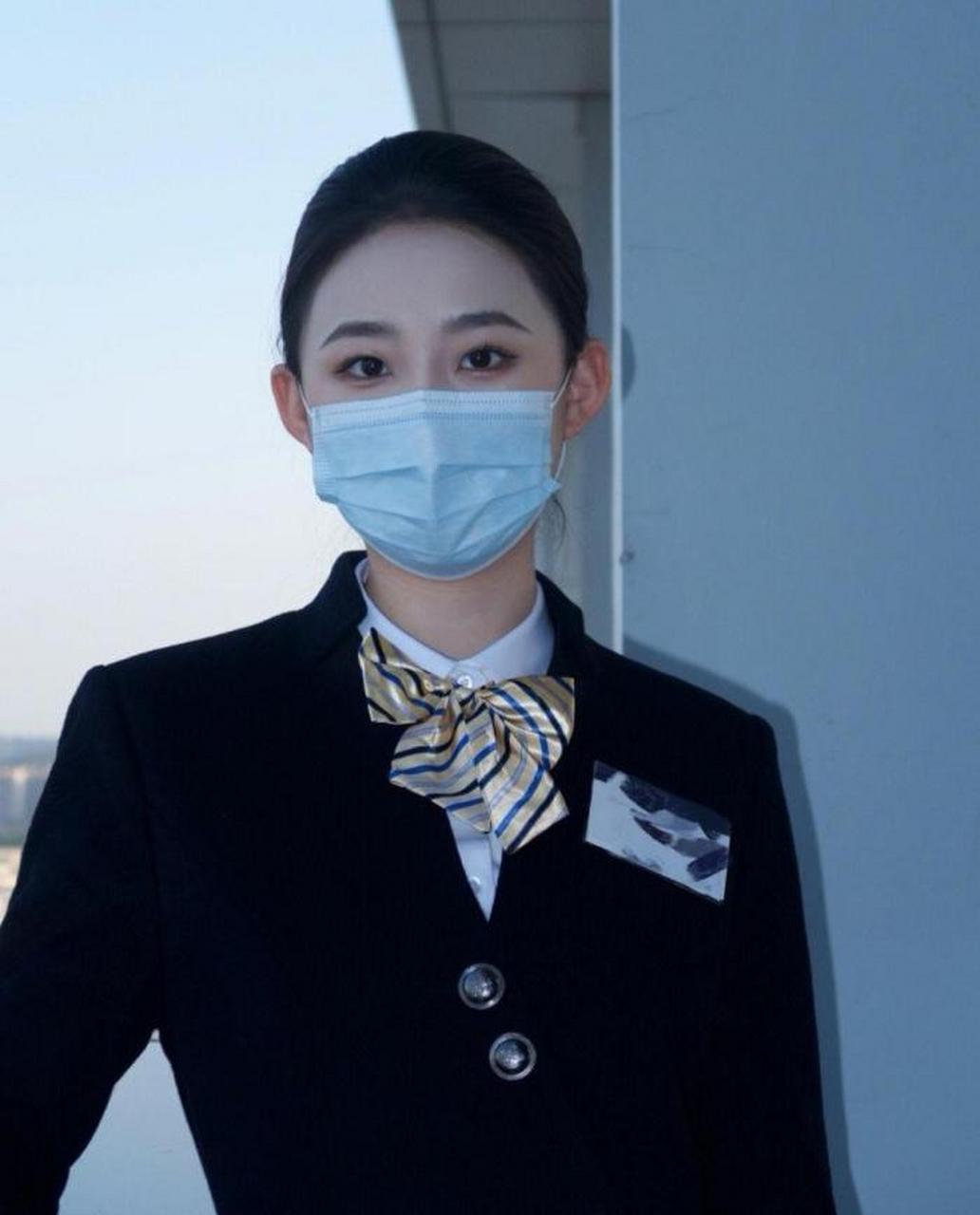 气质美女南航空姐,日常上班制服