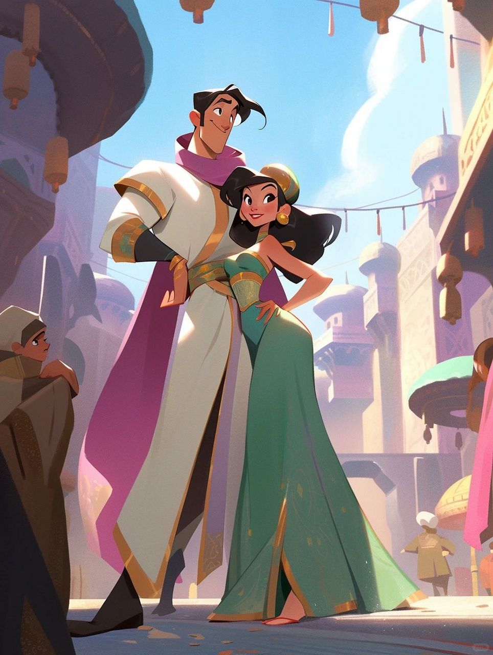 王子带着茉莉公主环游世界