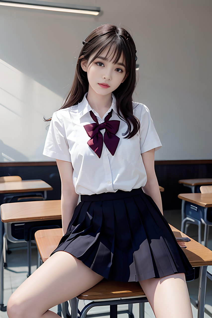 ai美图绘画丨甜美可爱的jk学妹#ai# #ai共创计划# #ai绘画