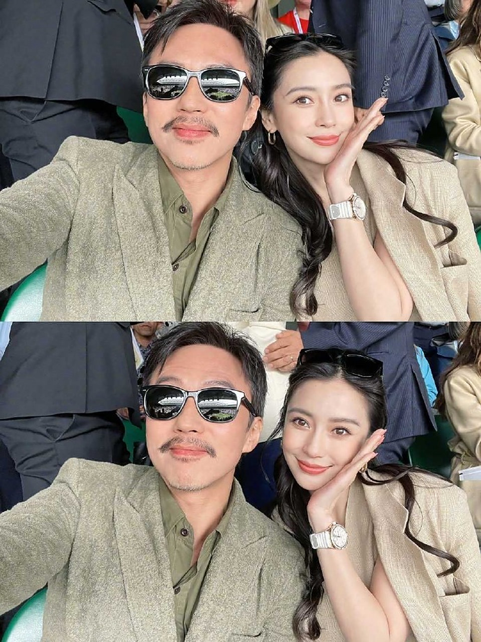 邓超和杨颖感觉是一家人一样,图二真的好像暴发户叔叔带着千金侄女[笑