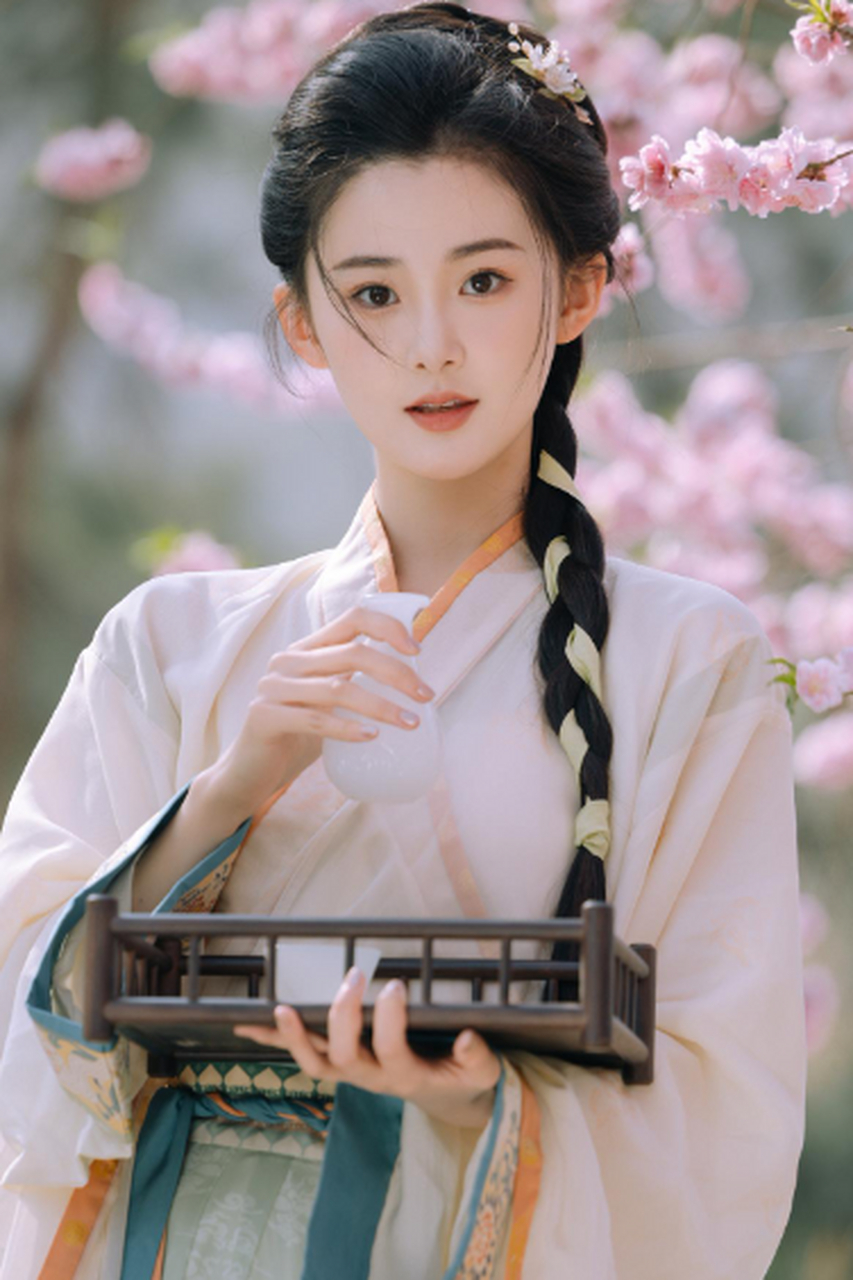 麻花辫汉服美女～邵雨柒