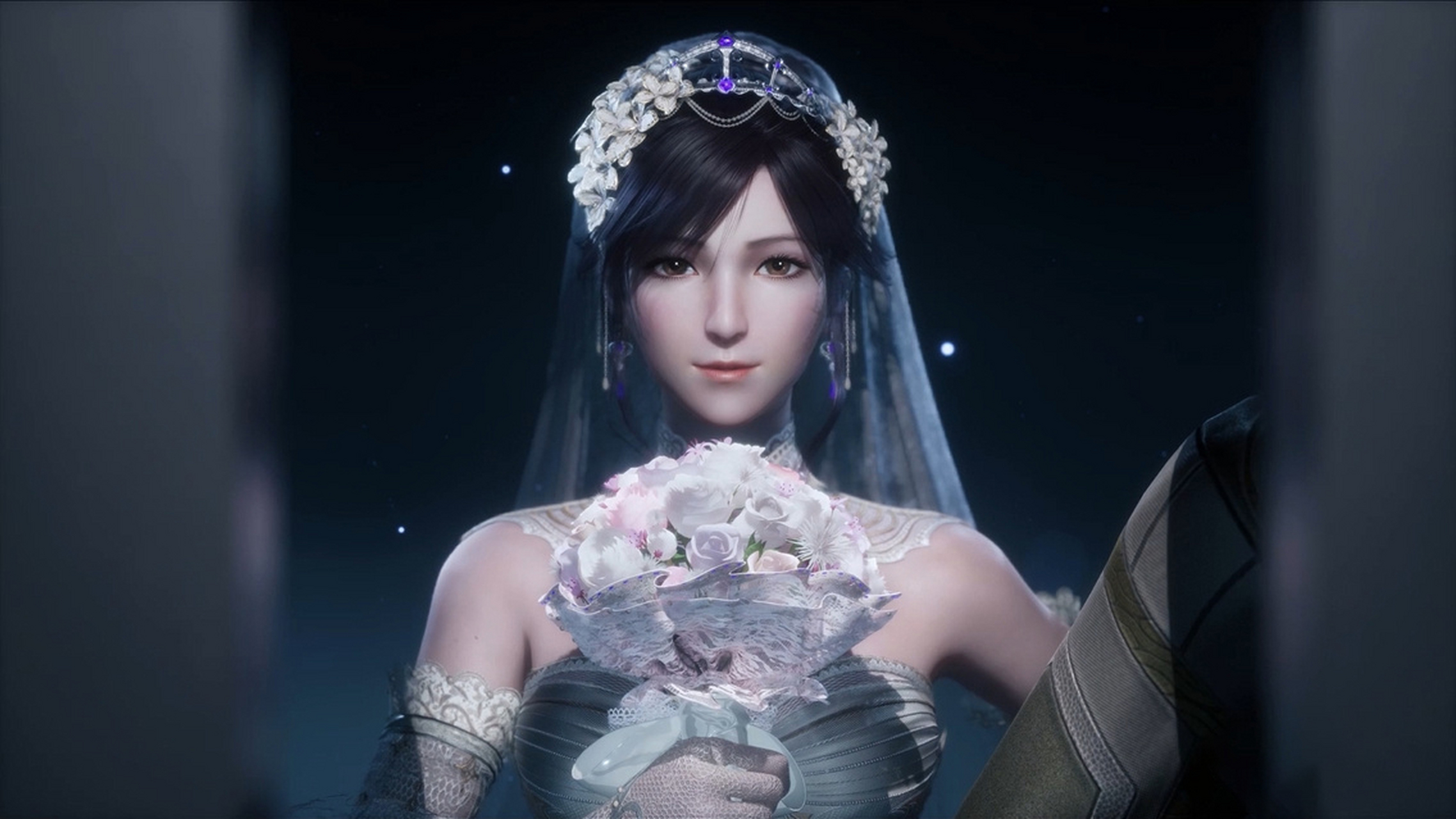 吞噬星空动画# #壁纸# #国漫#  罗峰与徐欣的世纪婚礼,绝美婚纱徐欣