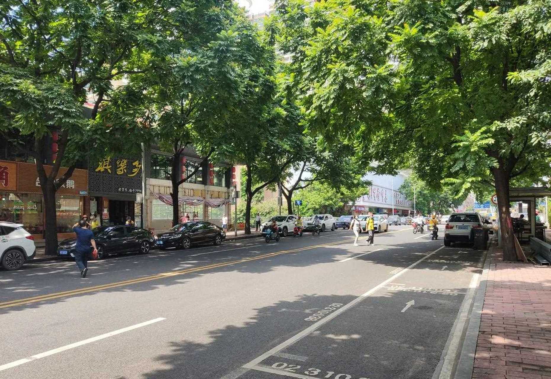 闲拍下午2点的广州市海珠区宝业路,这是一条布满食市店铺店堂的马路