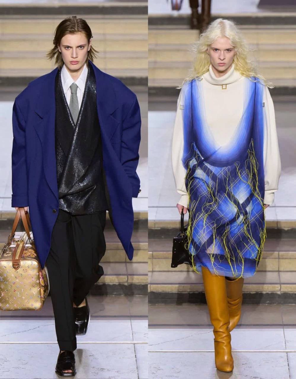 酷女孩从"秀场"到"职场"的22秋冬lv秀场还是值得一看的.