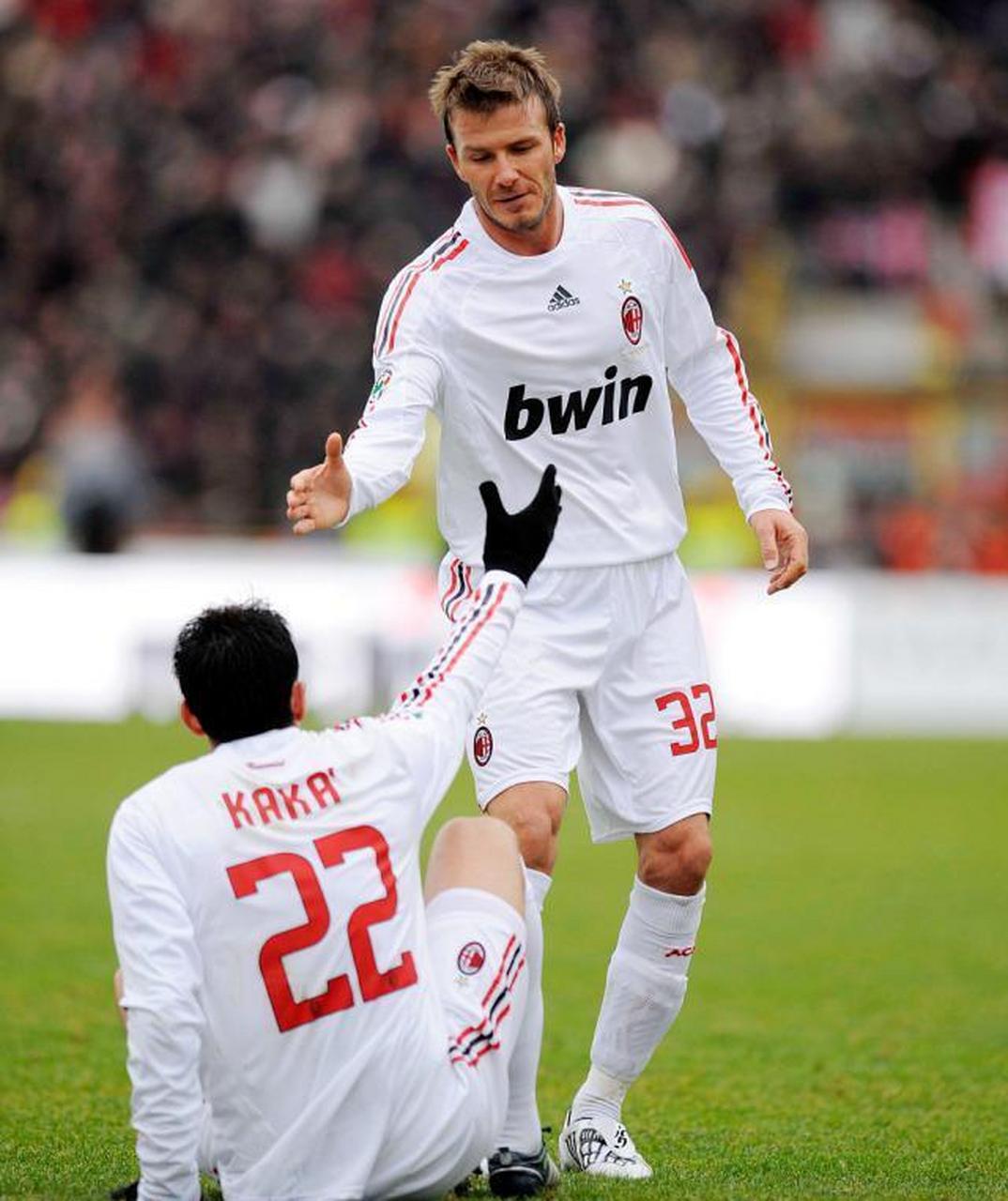 卡塔尔世界杯,贝克汉姆现场观战英格兰vs美国比赛,赛后卡卡&贝克汉姆