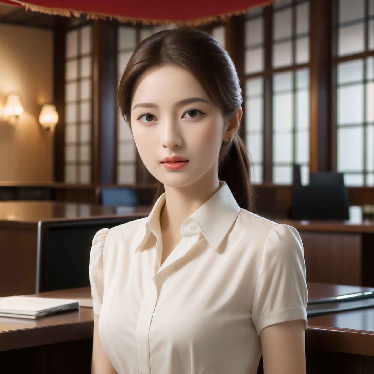 ai绘画# #ai二次元# 女秘书的职业装,好迷人呀