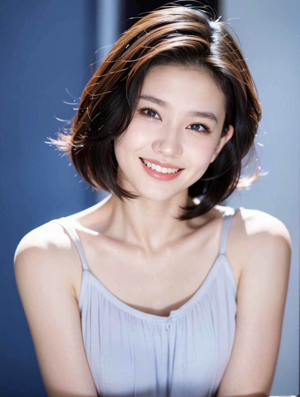 短发美女高清壁纸#养眼美女# #性感美女# #气质美女# #青春美少女