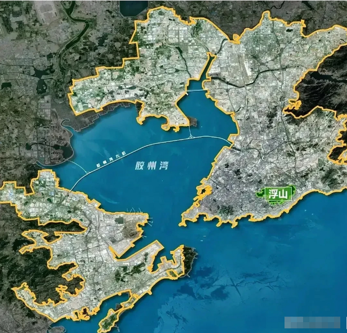 胶州湾真是天选之地,天然港湾,丝毫不差于东京湾.