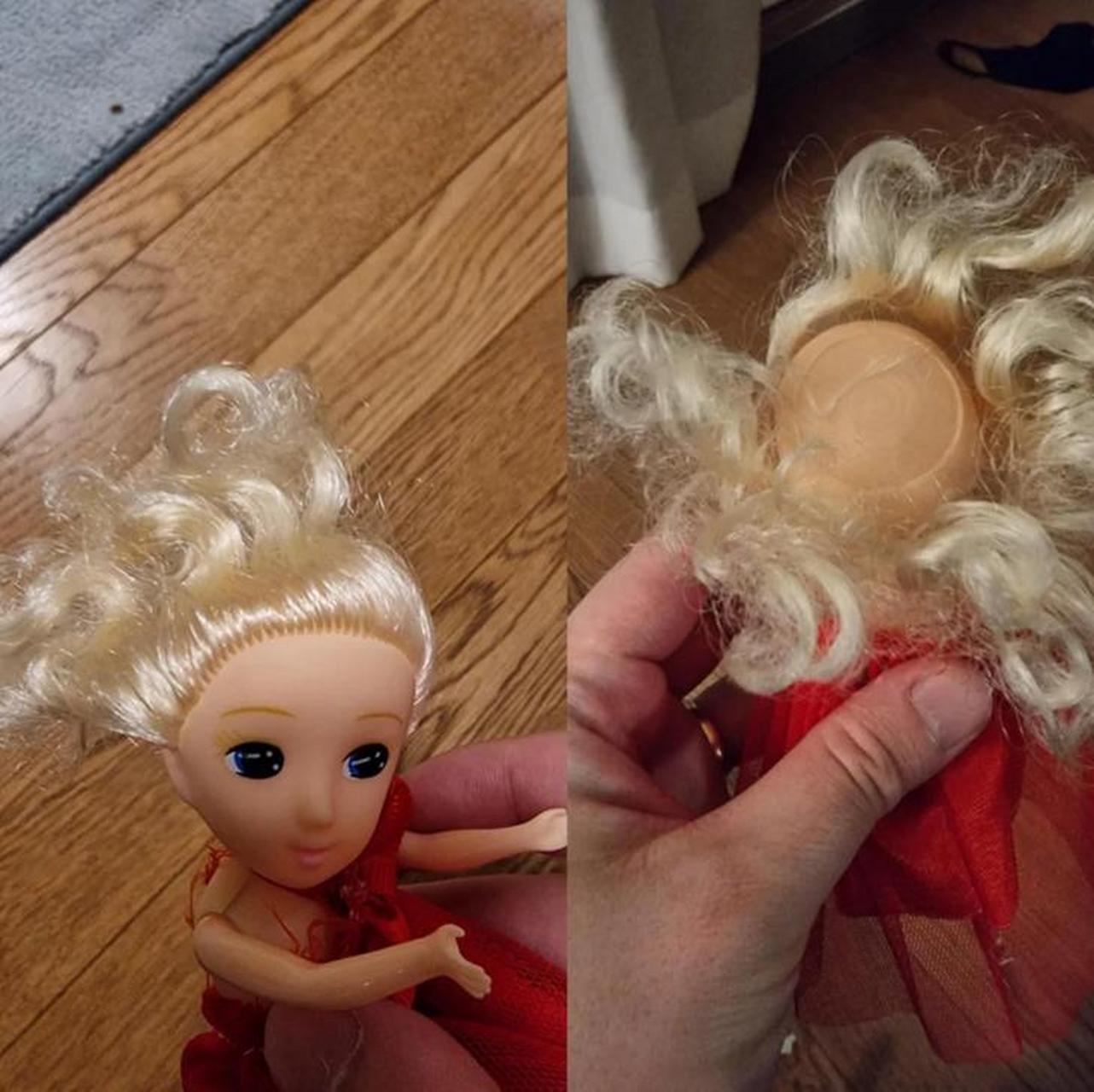 芭比娃娃头发少图片