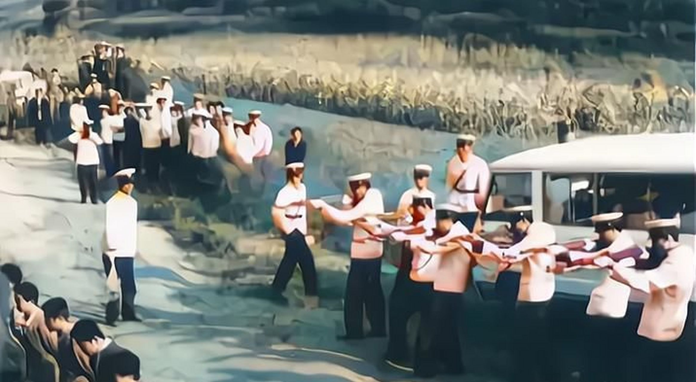 严打期间,广东潮汕枪决死刑犯的真实一幕.