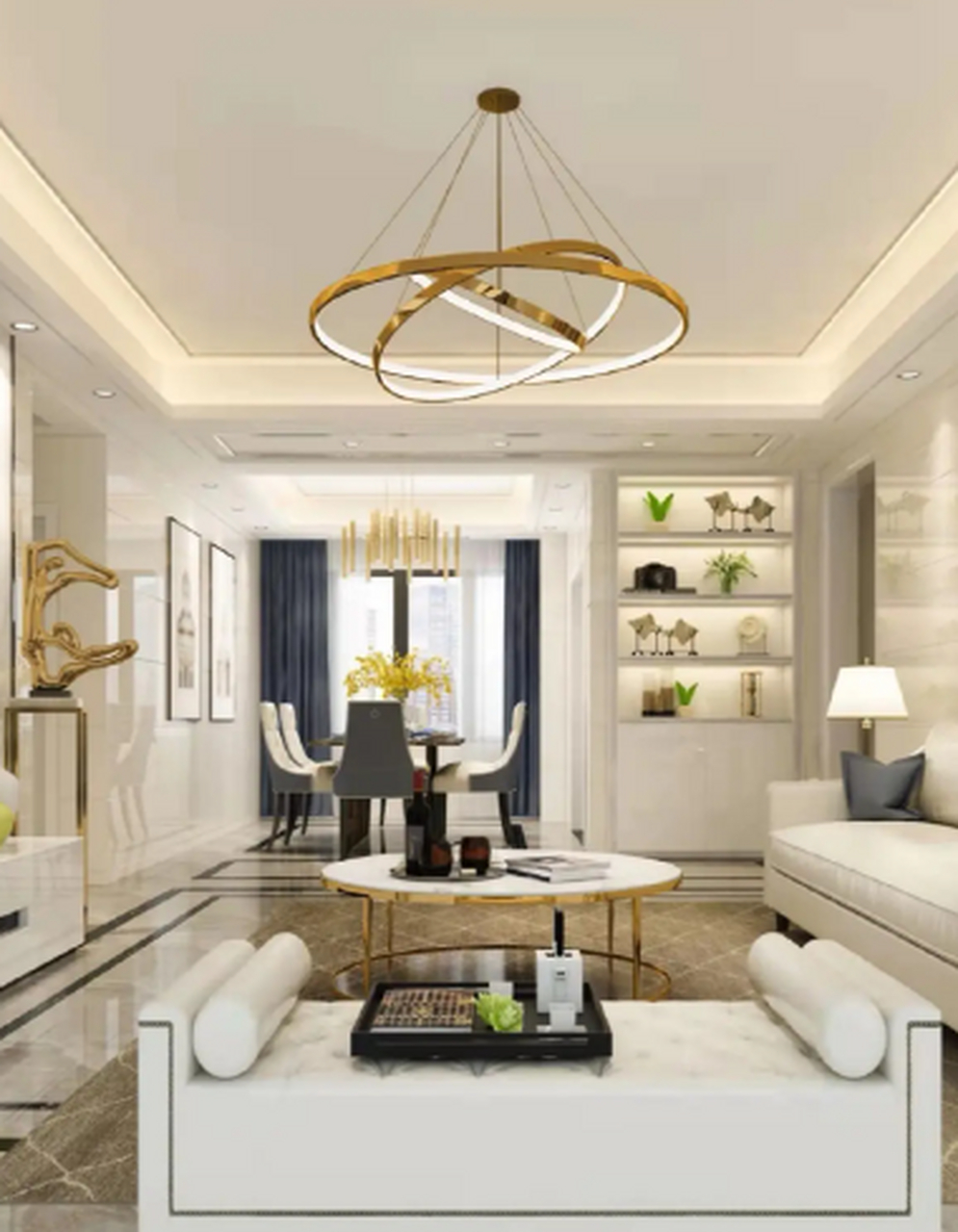 分享一套现代轻奢风格的客厅装修效果图#现代轻奢 #客厅#同城创作补贴