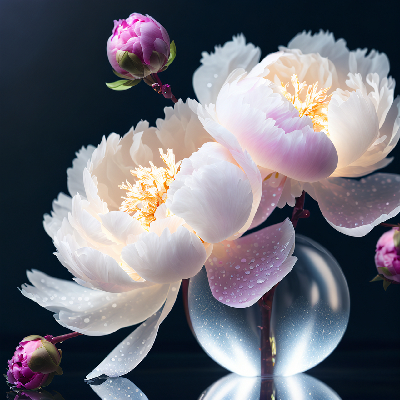 我使用a绘制了一组牡丹花头像,你觉得好看吗?[偷笑] #ai艺术季