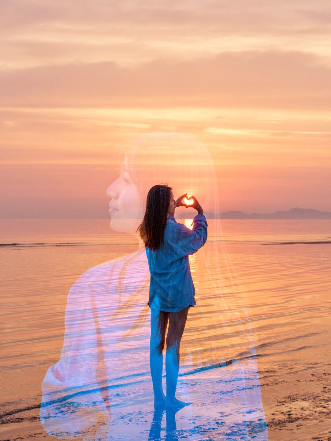 海边多重曝光摄影将海浪的柔美与梦幻相结合创造出独特的视觉效果