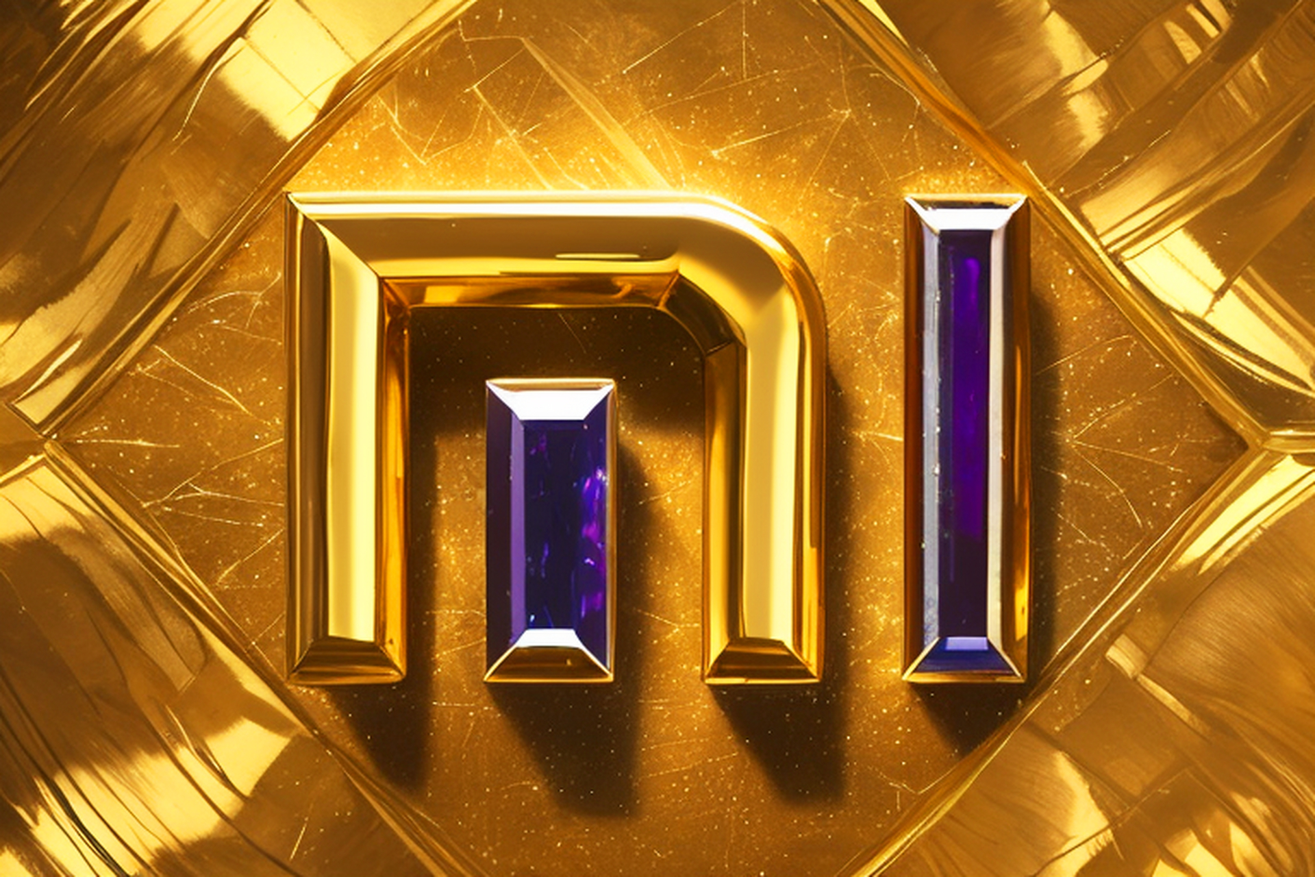 stable diffusion 小米logo海报—黄金版.