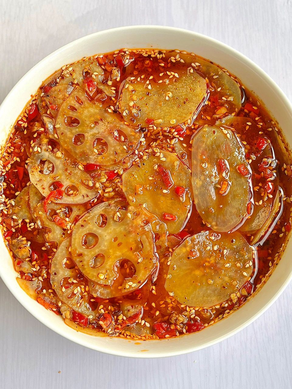 麻辣脆爽的捞汁土豆藕片!