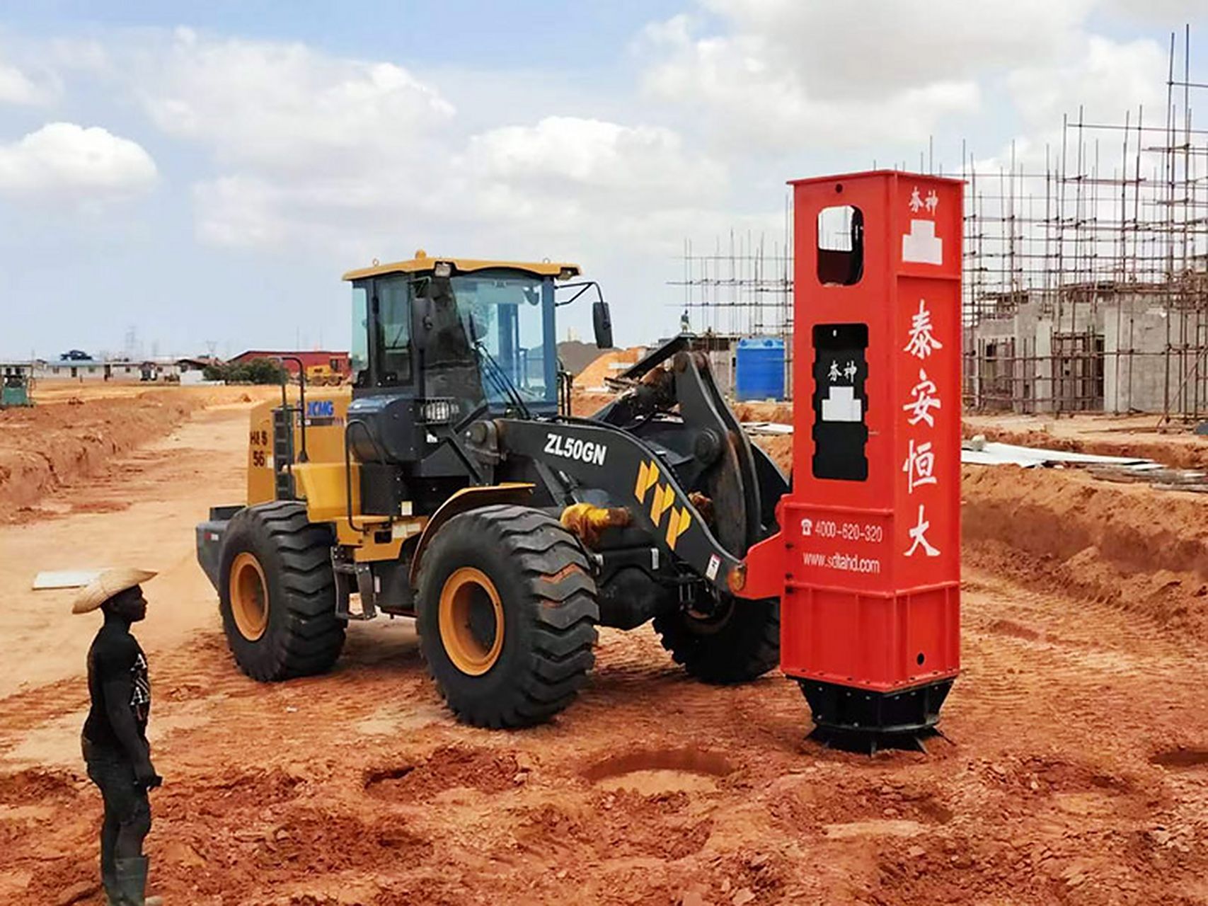 铲车液压打夯机,液压冲击夯,装载机夯实机,高速液压夯实机是专为压实