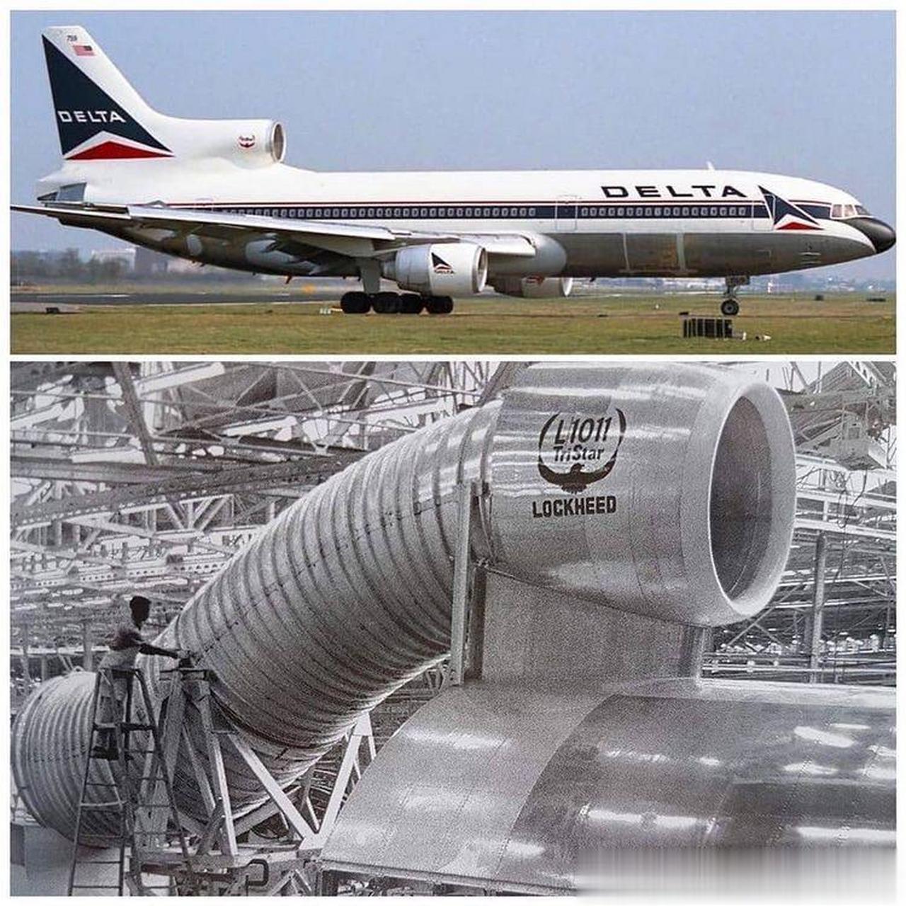 洛克希德l1011三星客机的尾部发动机s形进气道