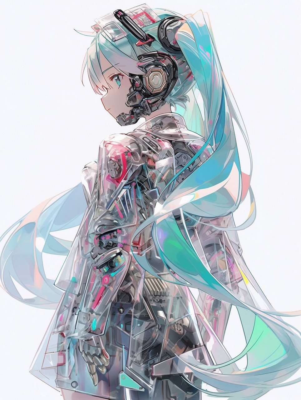 ai绘画# 初音未来·机械风[期待]