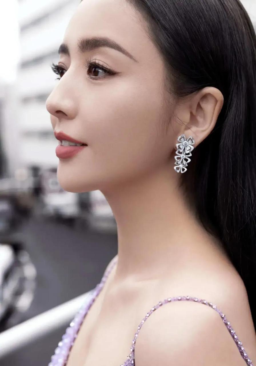 明星美图,佟丽娅的紫罗兰色长裙将身材展现得婀娜多姿,美丽容貌和迷人