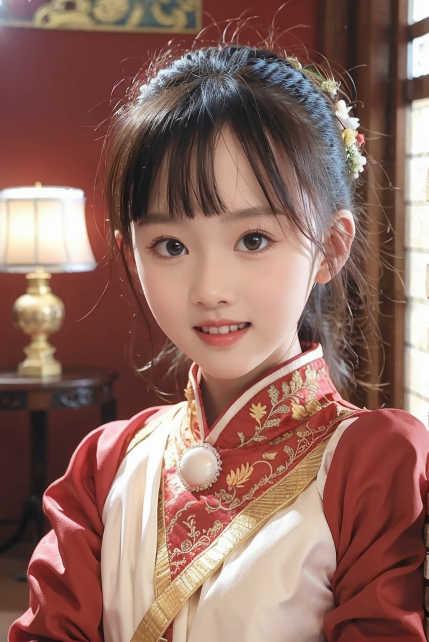 国潮汉服写真,小可爱美丽女孩国风艺术照写真图集#国风美少女# #美女