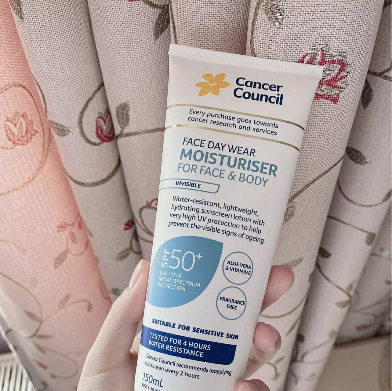 cancercouncil面部脸部隔离霜防晒霜spf50 防水这款真是又便宜又好用