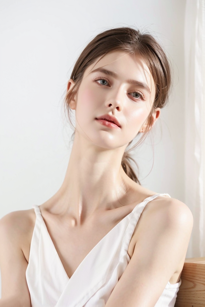 白皙的欧美女神气质时尚写真肖像艺术照#美女# #性感美女# #养眼美女