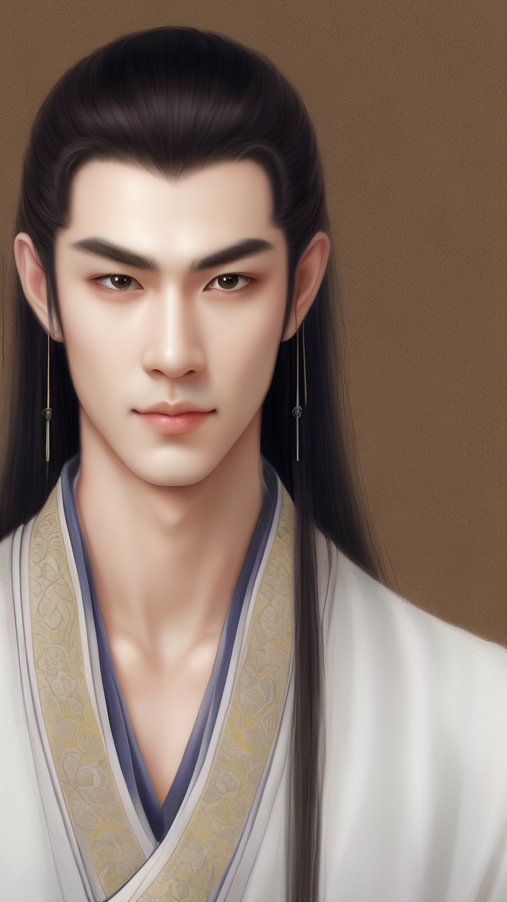 ai绘画#来一张,古装男神 帅气的中国古代男人,丹凤眼,卧蚕眉,两耳悬