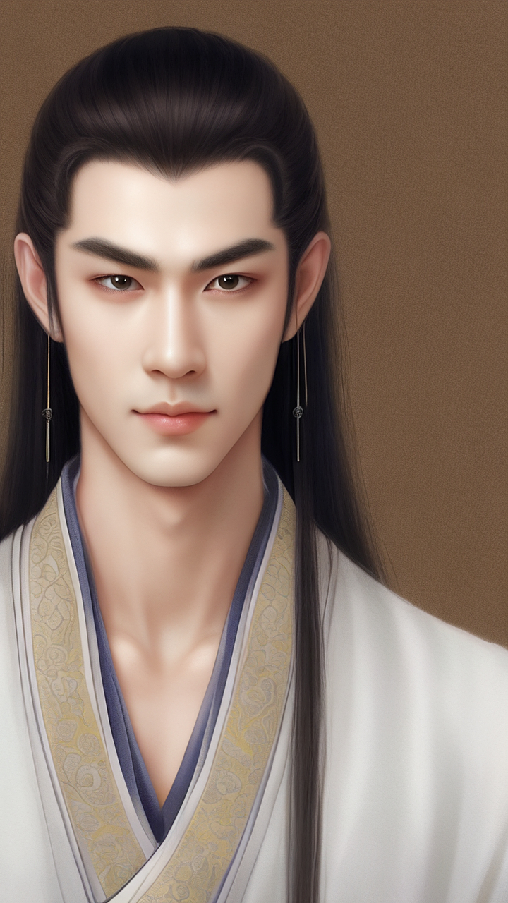ai绘画#来一张,古装男神 帅气的中国古代男人,丹凤眼,卧蚕眉,两耳悬