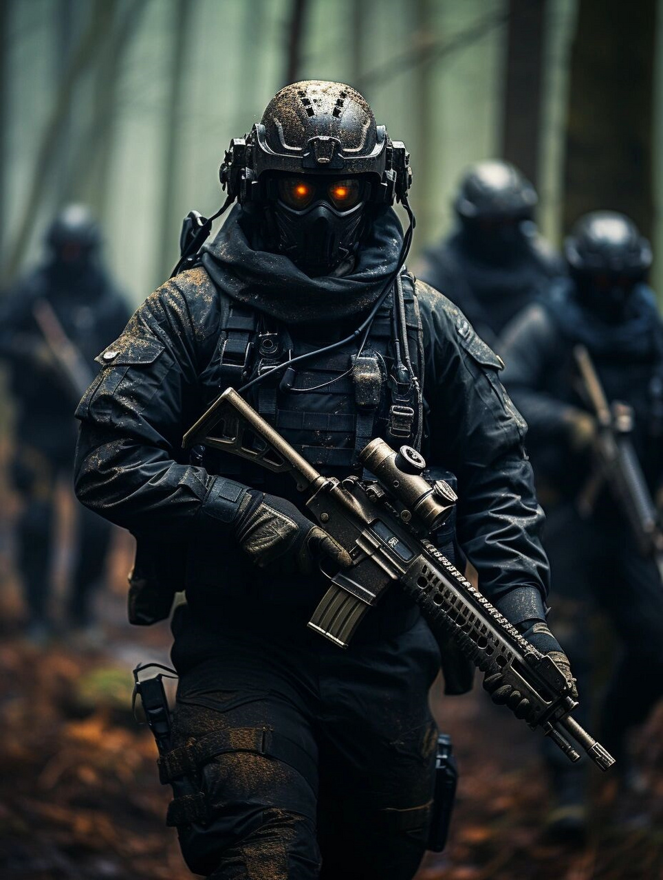 全副武装的雇佣兵造型