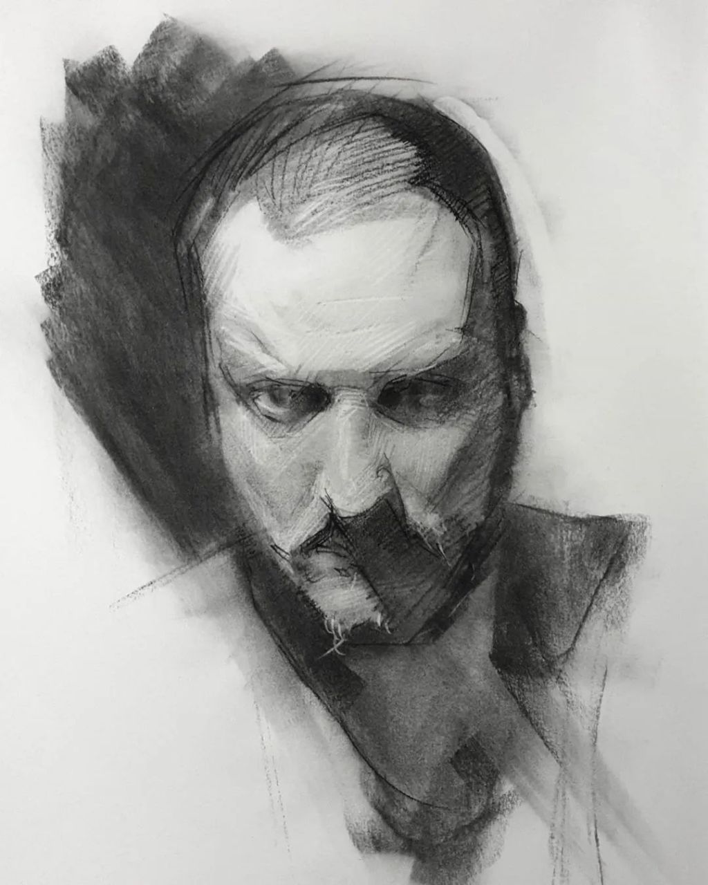 舒服的虚实关系,克里斯蒂安素描作品!#素描# #素描人像# #美术