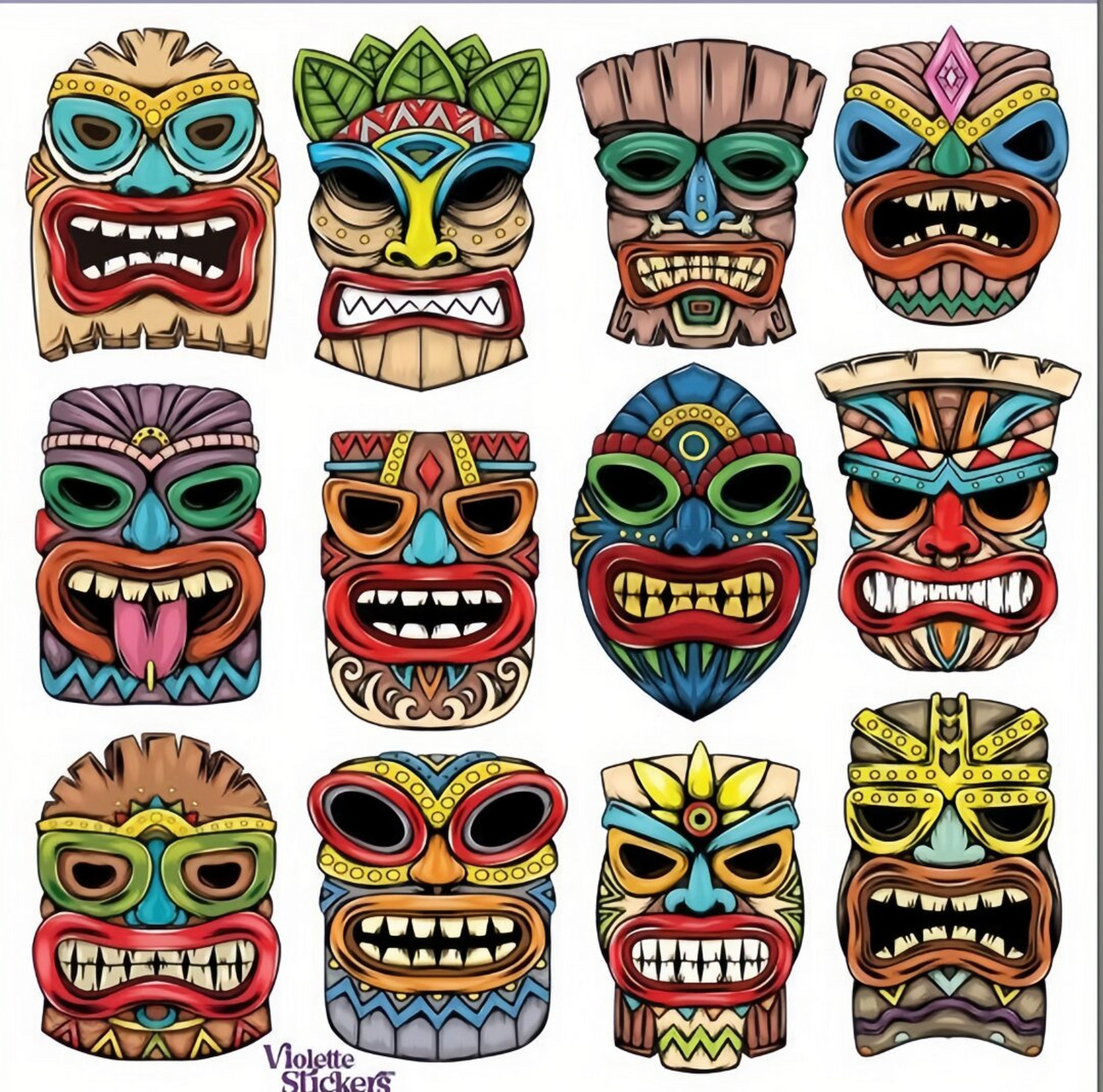 简笔画素材|一定要有神秘的印第安图腾面具  今天我想和大家分享一些