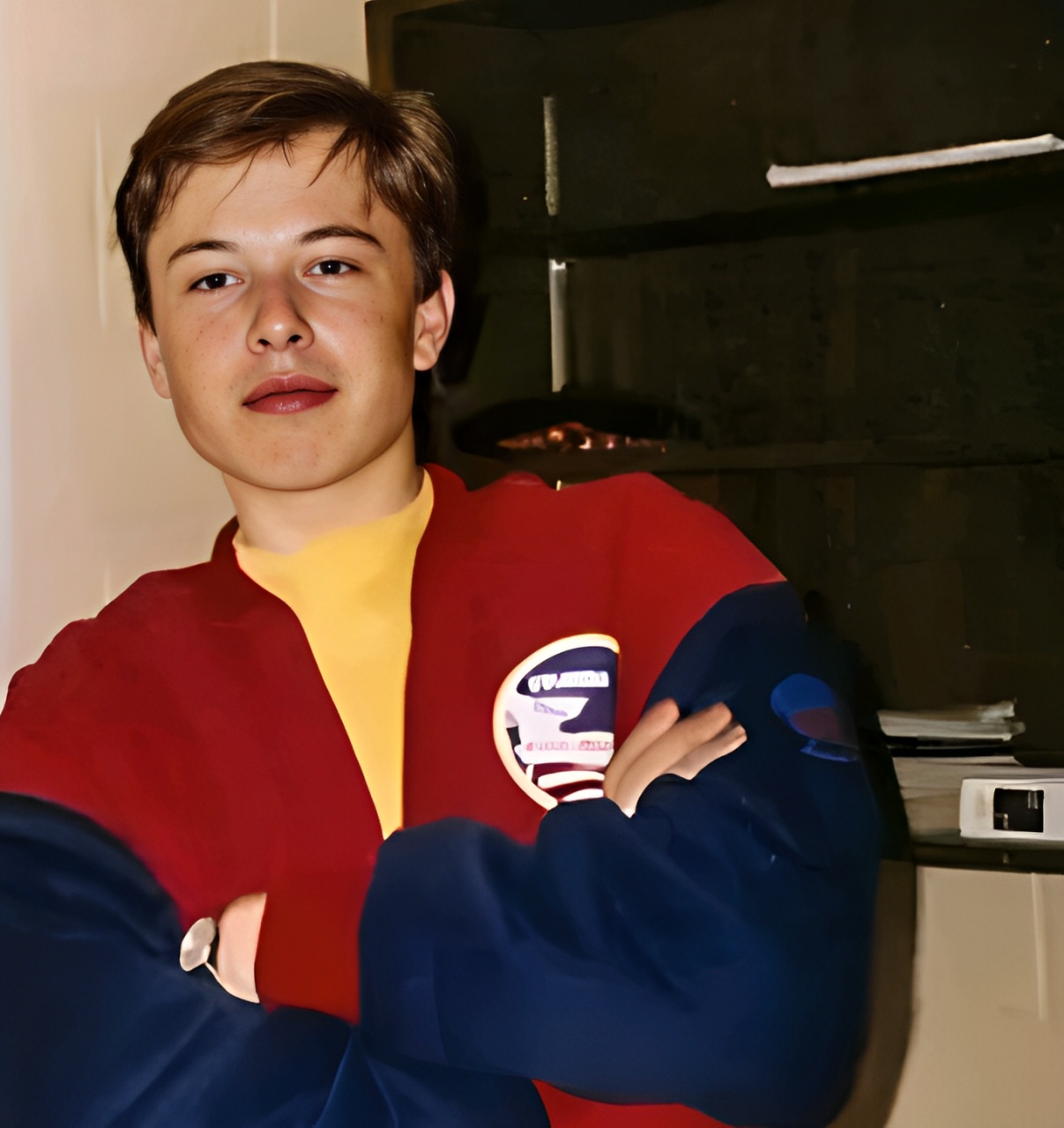 1989年,一位年轻的成年人马斯克和弟弟妹妹拍了一张亲密的照片!这个男