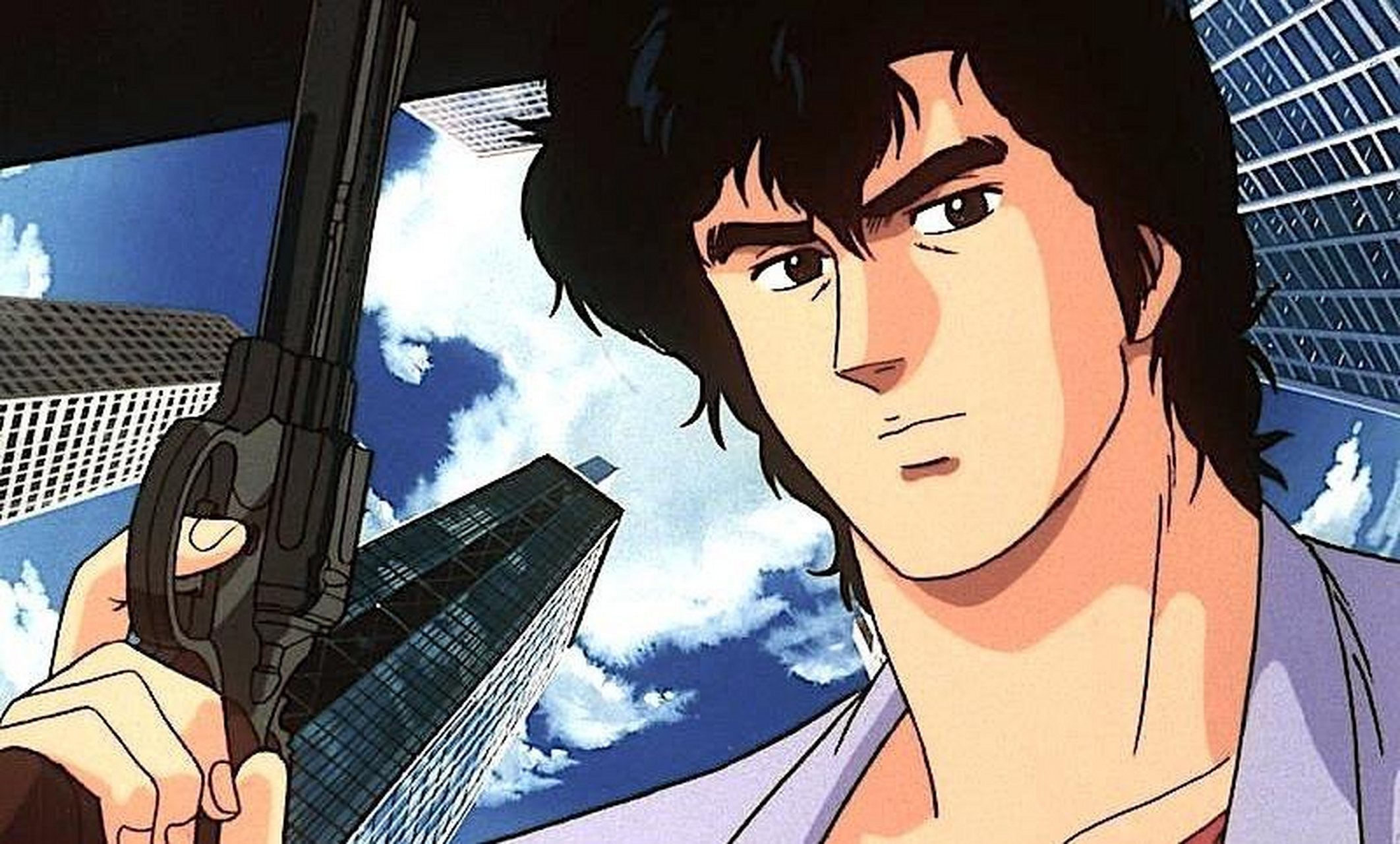 经典动漫# 城市猎人【牙羽獠】新旧画风对比: 左:1987年 右:2019年