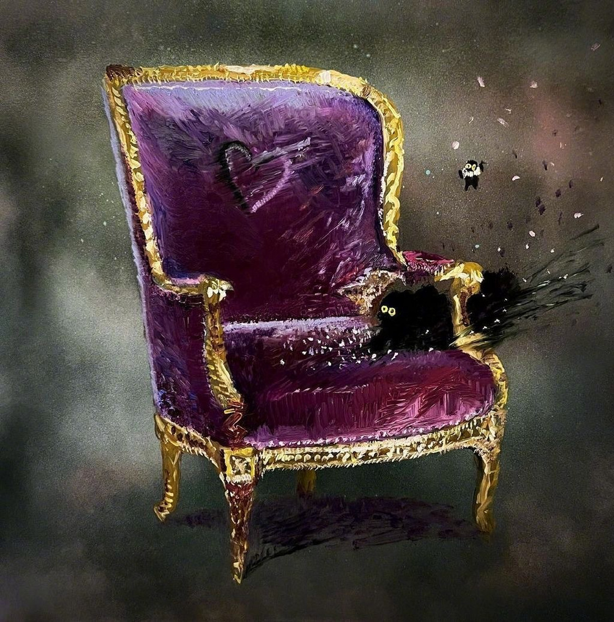 油画系列之高贵椅子.