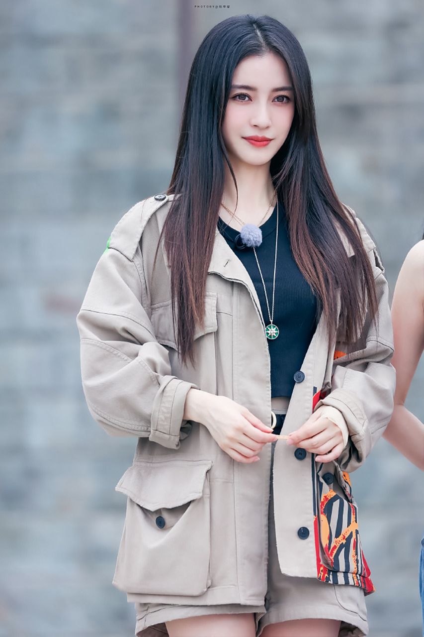 angelababy 黑长直,太美了