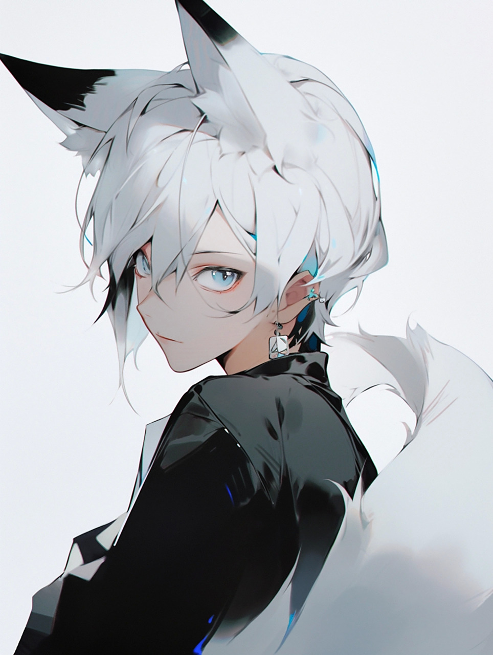动漫头像|男生头像|狐系白毛 676767