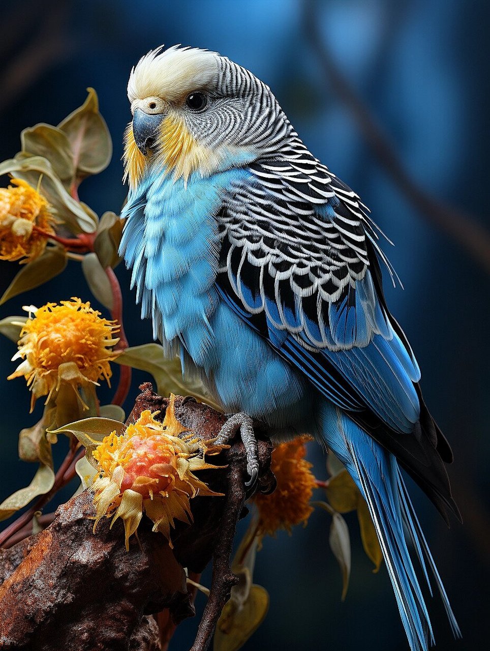 绘画素材1000更412:虎皮鹦鹉  虎皮鹦鹉是一种非常漂亮的鹦鹉,它们的