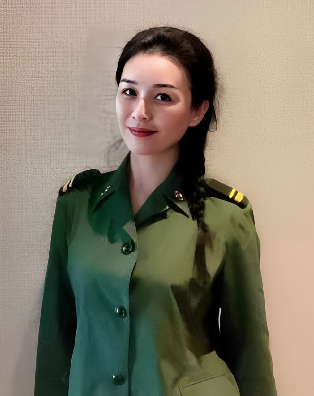 女兵军大衣图片