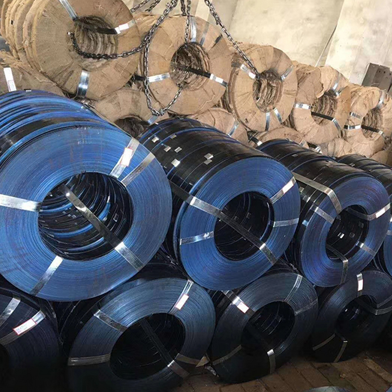 带##打包带#  打包带多少钱,烤蓝铁皮打包钢带批发,铁皮打包带多少钱