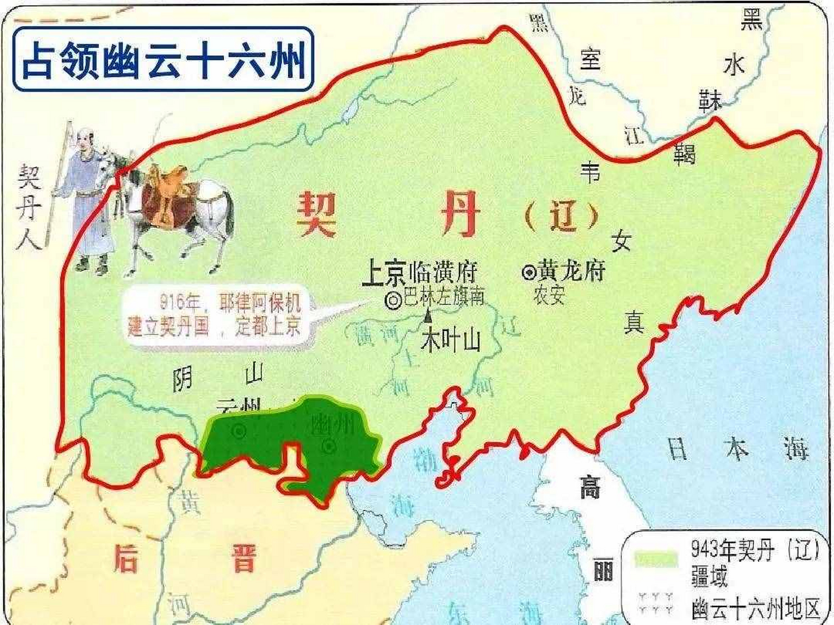 938年,石敬瑭把燕云十六州割让给契丹