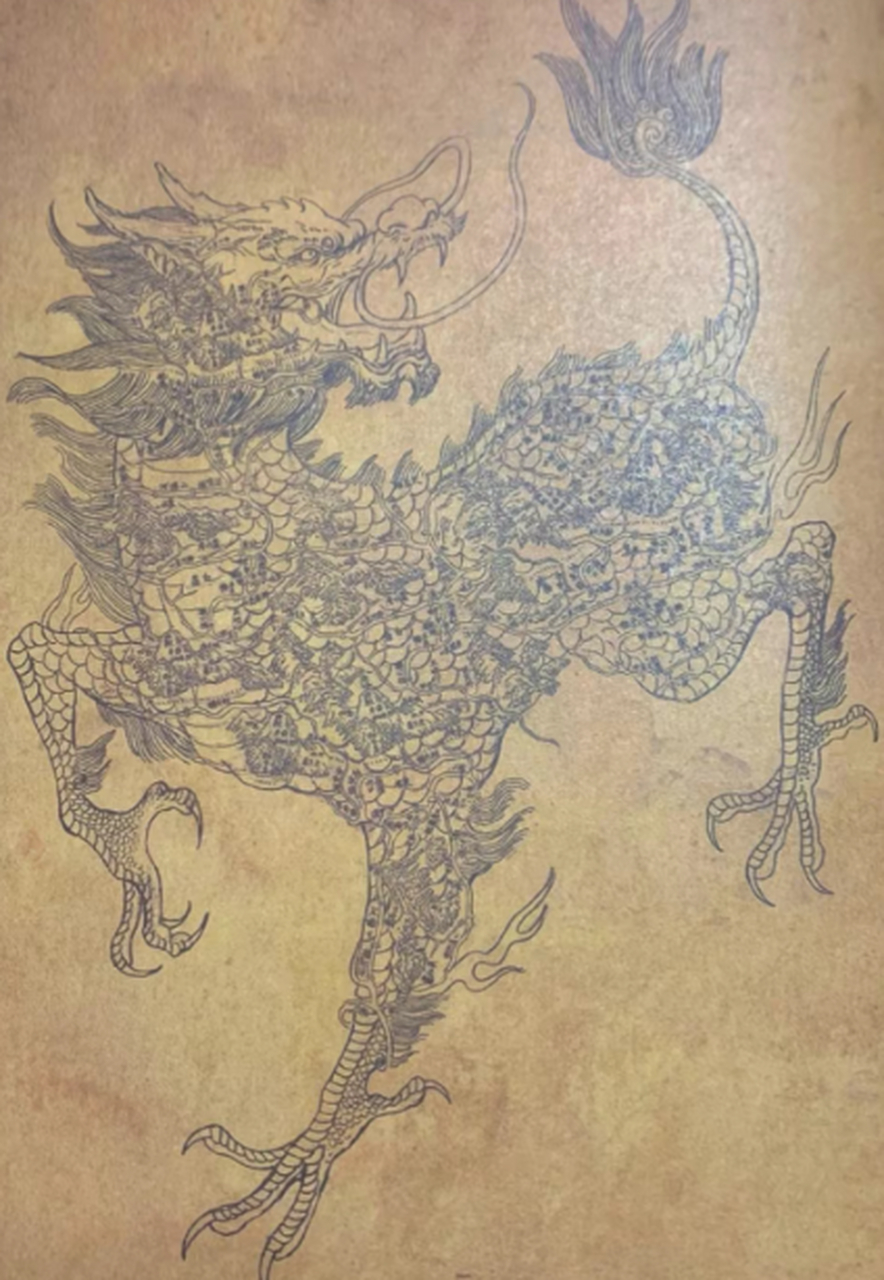 小哥身上的麒麟纹身应该是这样的吧~ #盗墓笔记# #张起灵