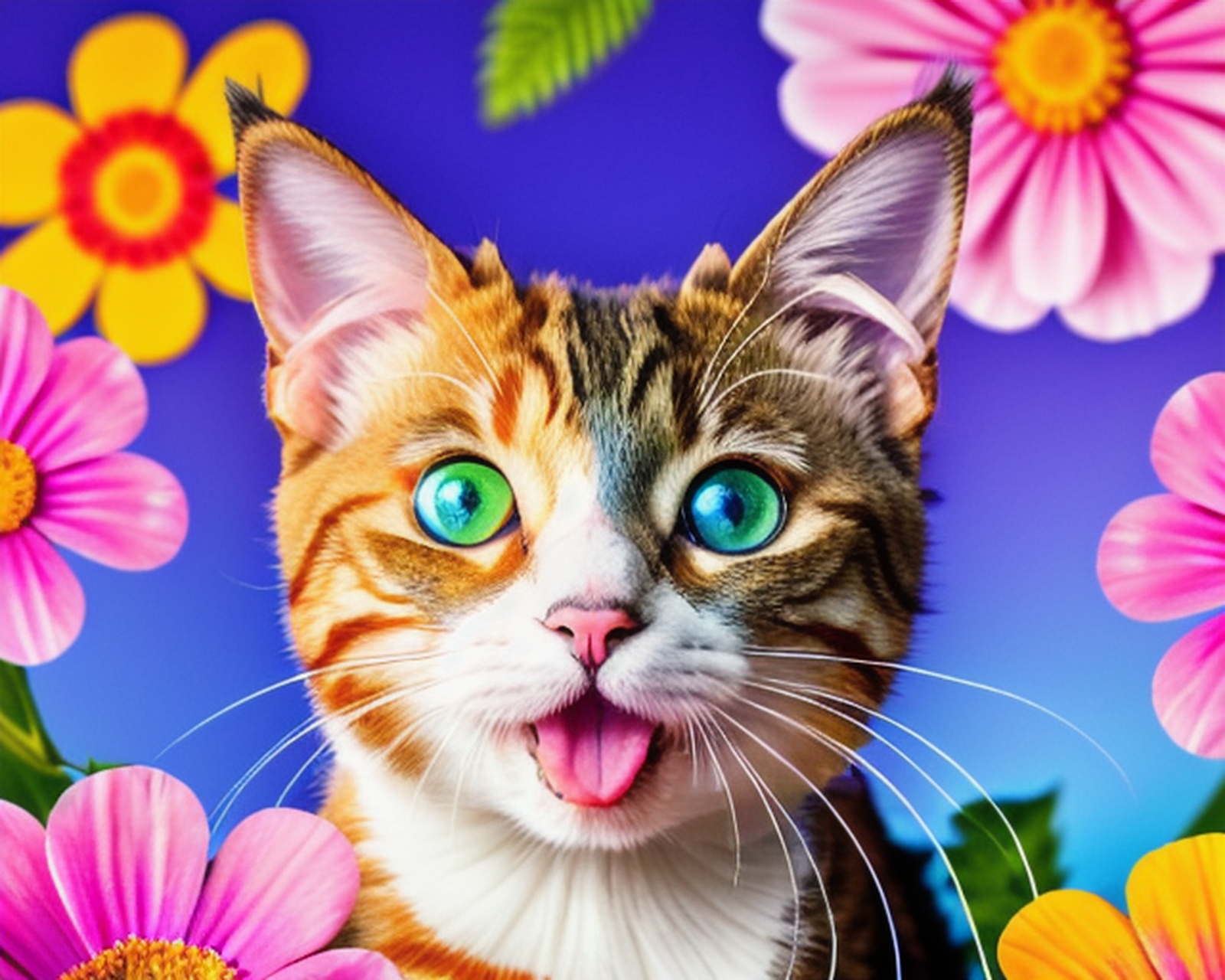 一组由ai完成的可爱猫咪绘画作品#插画# #ai