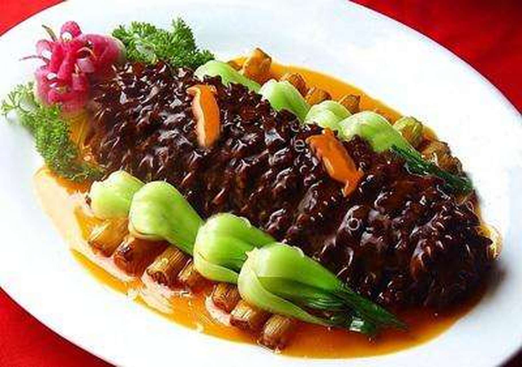 探秦商,品陕味# #城市情报员# 鸡米海参:这道菜是陕西厨子用心厨师而