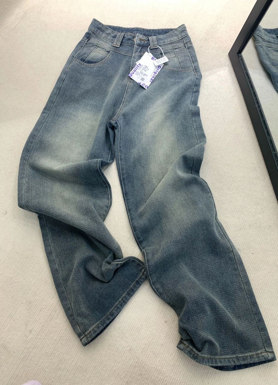 很软的怀旧蓝牛仔裤!秋天的颜色 适合所有腿型的星空纹裤子!